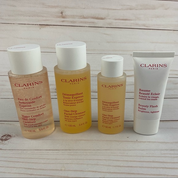 Clarins One Step Facial Cleanser Beauty Flash Balm Water Comfort Mixed Lot - Picture 1 of 4